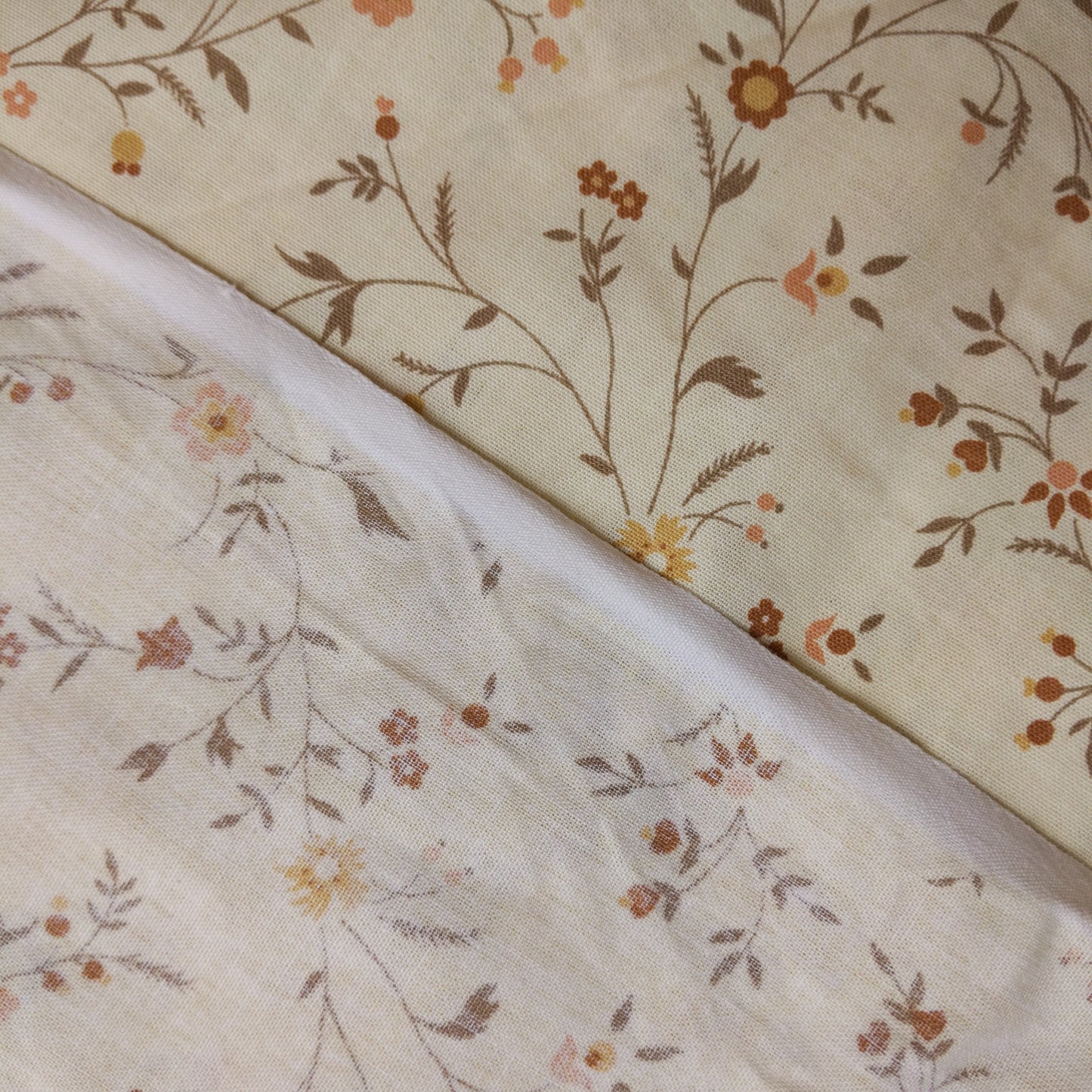 Cream Cotton with Florals