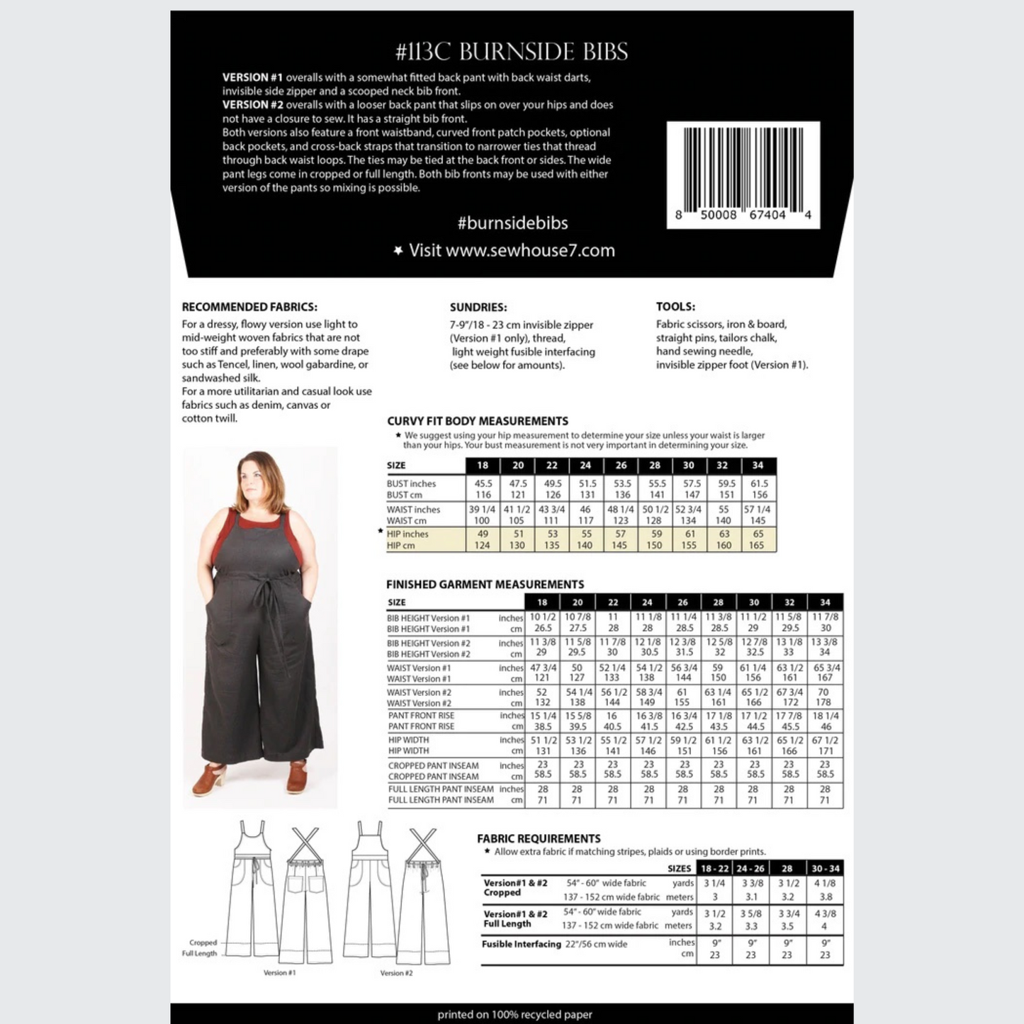 Burnside Bibs - Sew House Seven