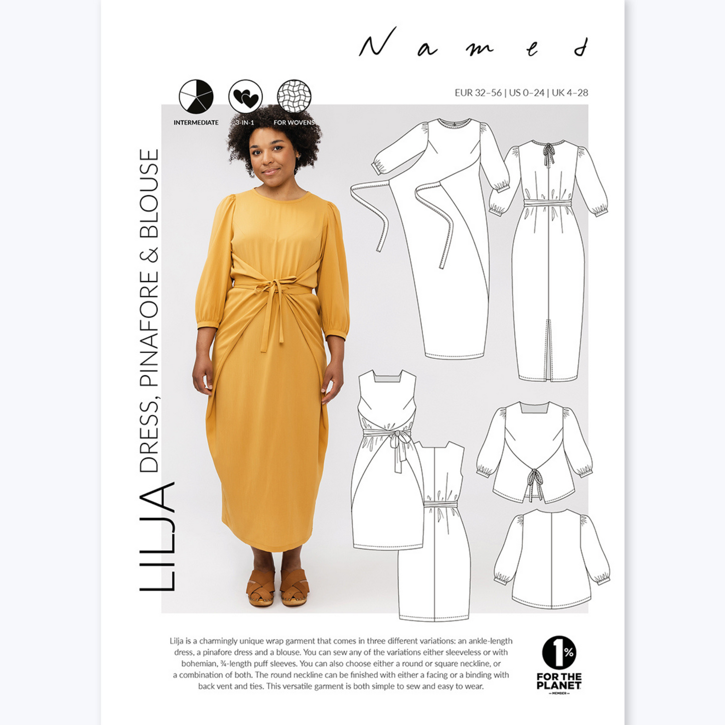 Lilja Dress, Pinafore and Blouse