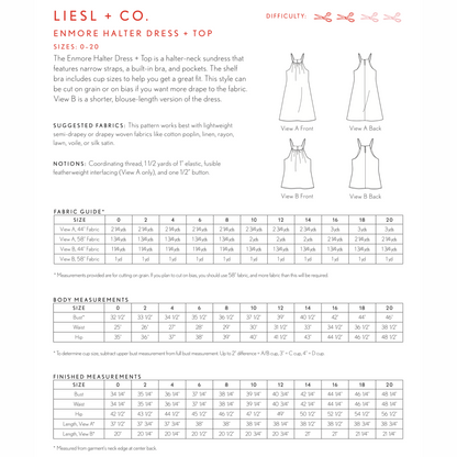 Enmore Halter Dress and Top
