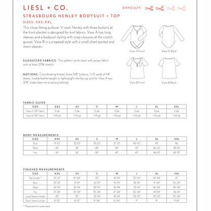 Strasbourg Henley Bodysuit and Top