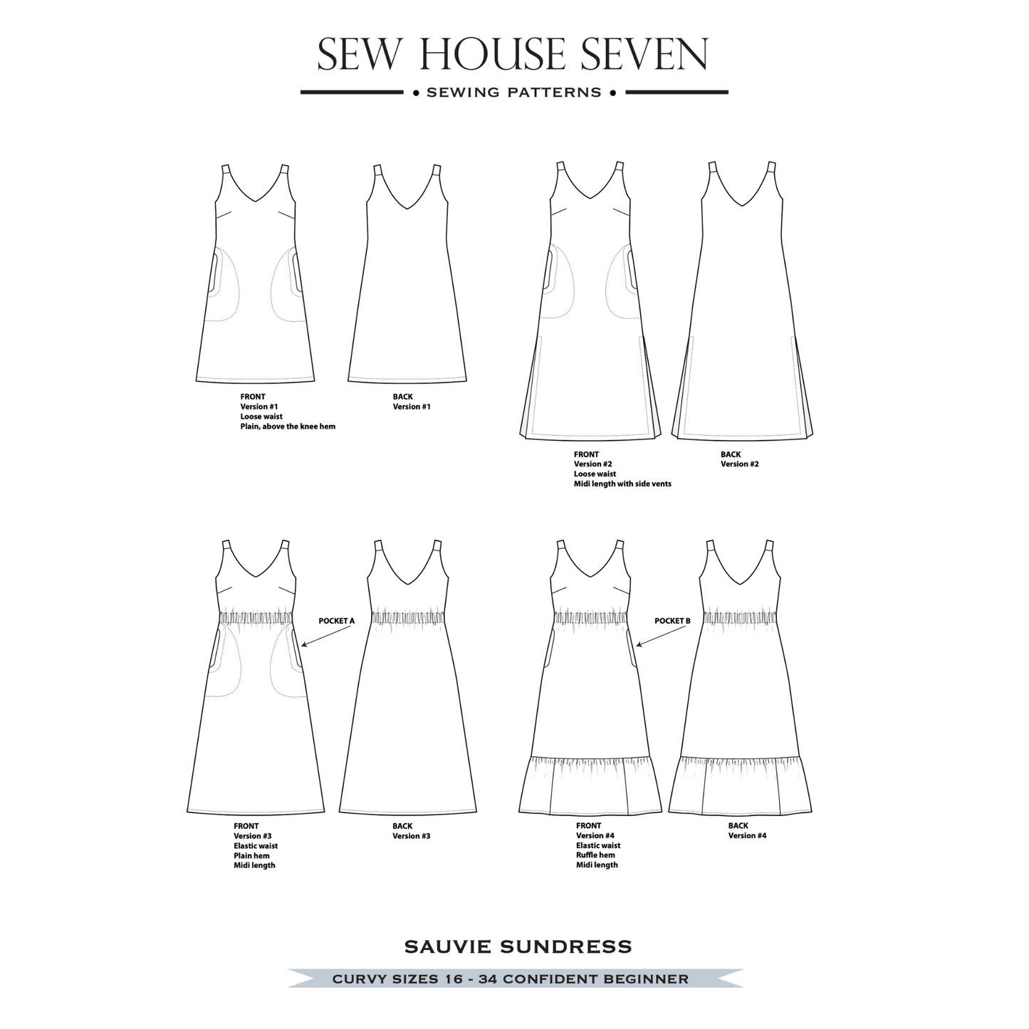 Sauvie Sundress Dress - Sew House Seven