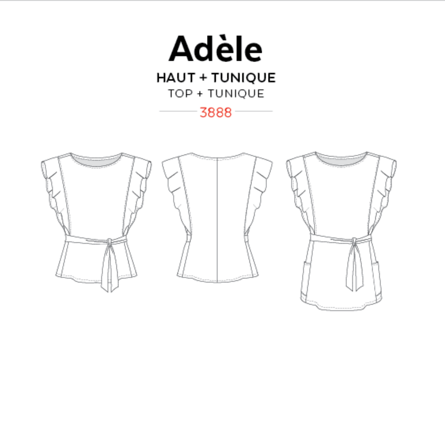 Adele Flutter Sleeve Top and Tunic