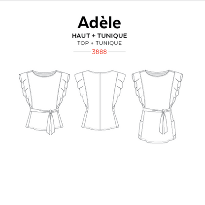 Adele Flutter Sleeve Top and Tunic
