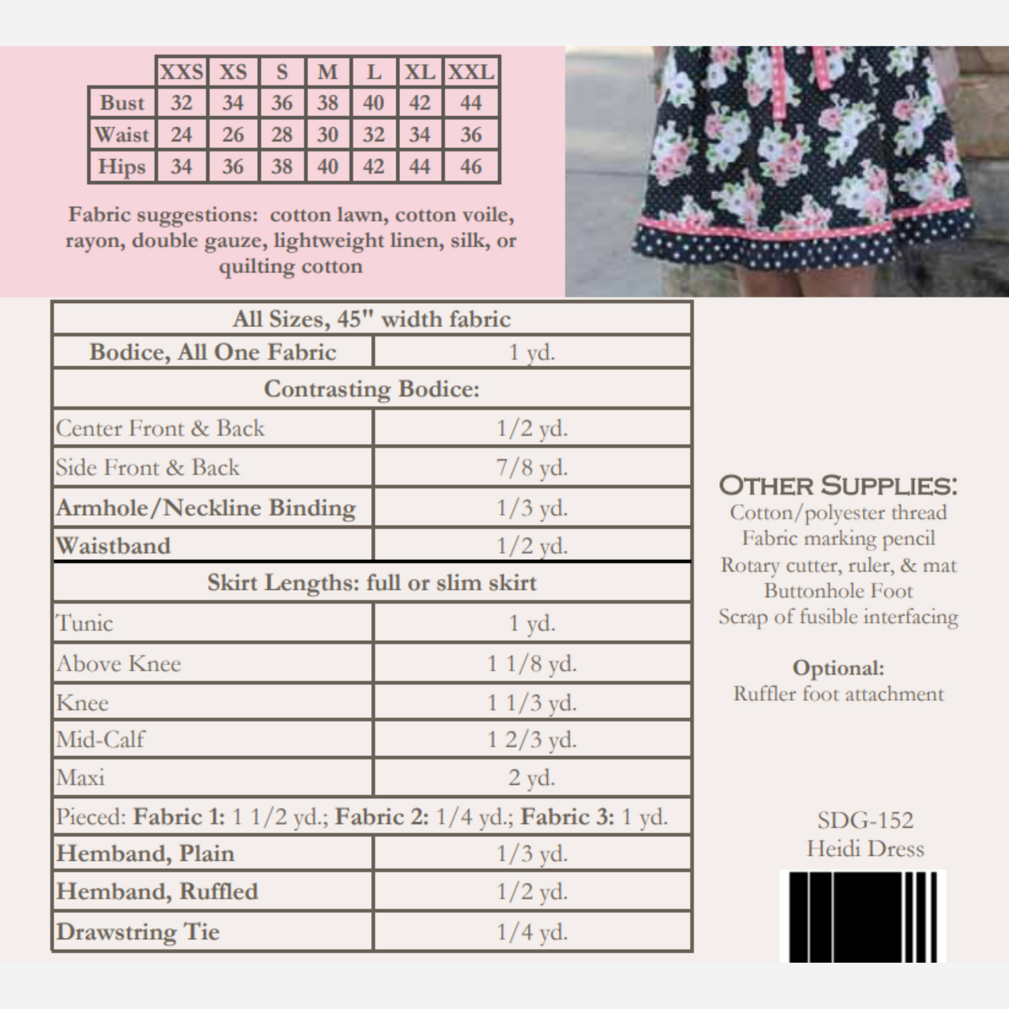 Heidi Dress Pattern
