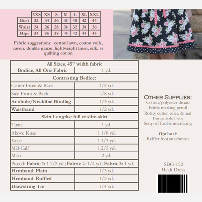 Heidi Dress Pattern