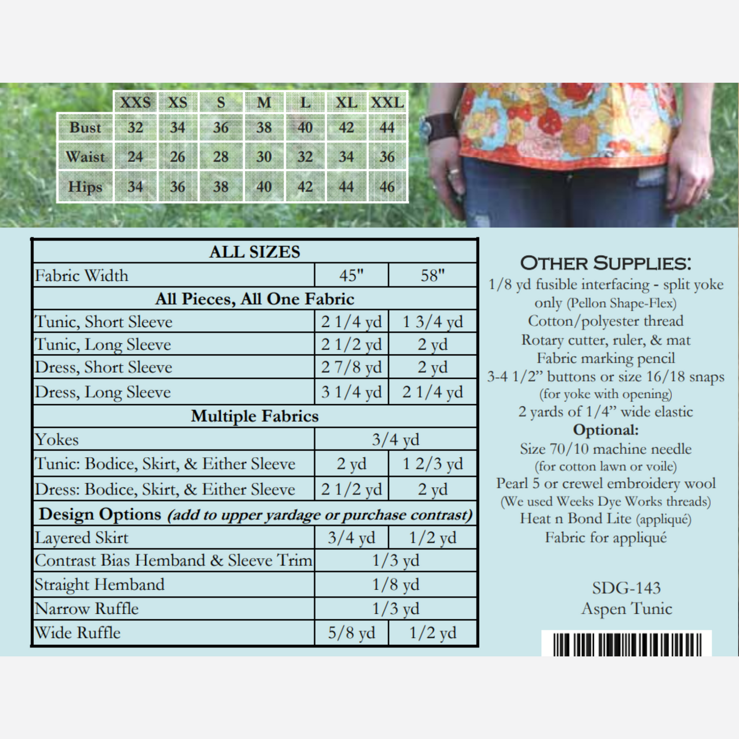 Aspen Tunic and Dress Pattern