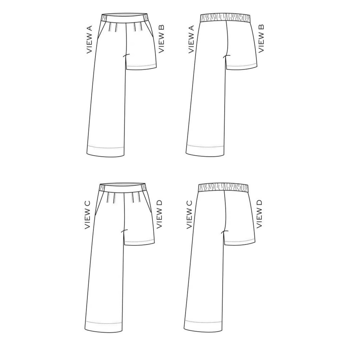 Emerson Crop Pants and Shorts - True Bias