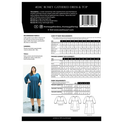 Romey Gathered Dress and Top - Sew House Seven