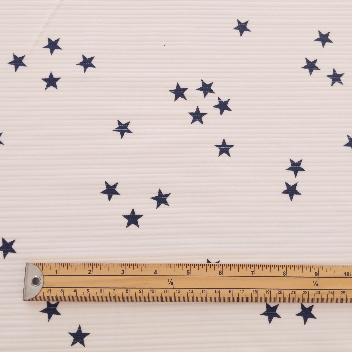 Corduroy in White and Blue Stars