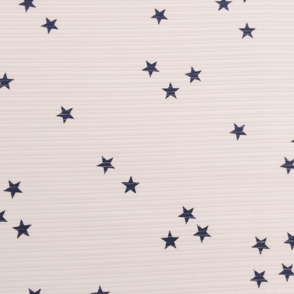 Corduroy in White and Blue Stars