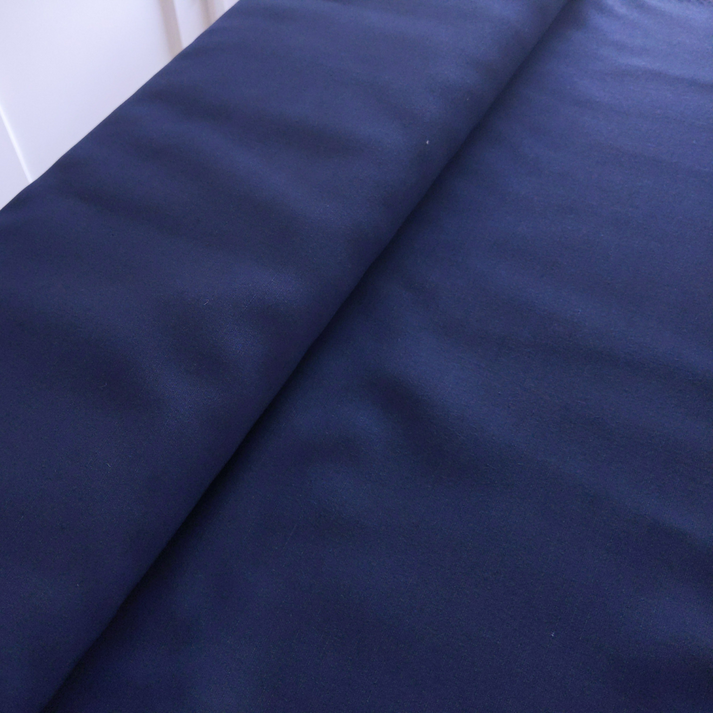 Viscose Linen Blend in Navy