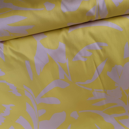 Floral Stretch Cotton in Yellow