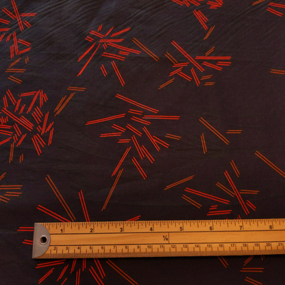 Cotton in Navy with Copper Stripe