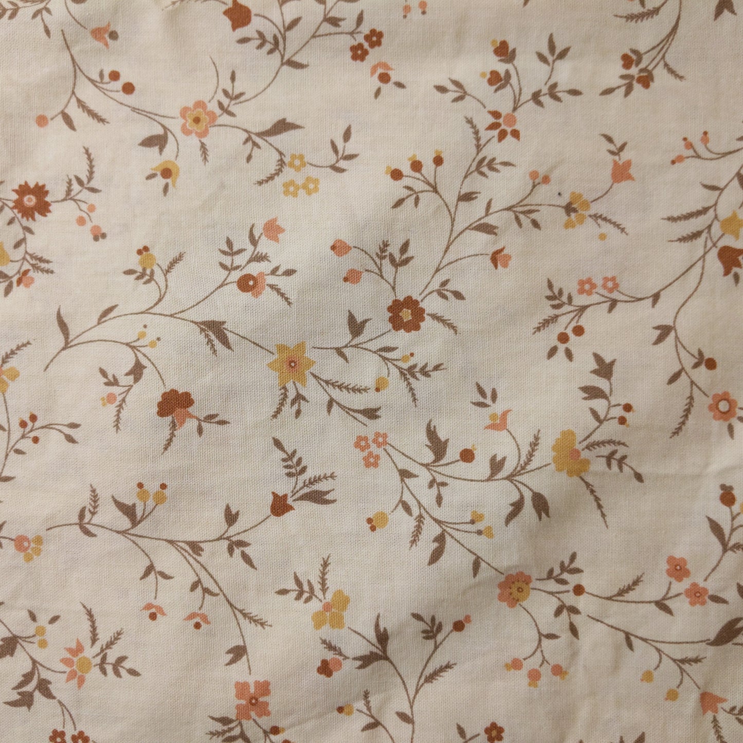 Cream Cotton with Florals