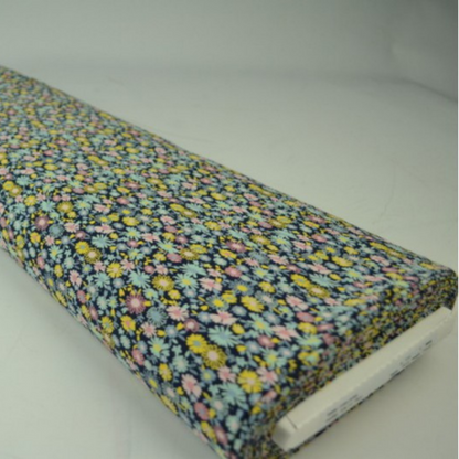 Cotton Jersey in Navy with Florals